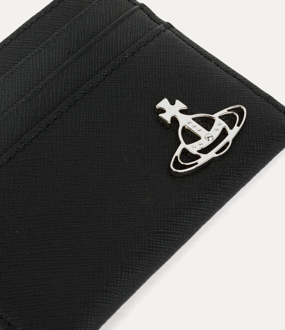 Vivienne Westwood Saffiano Slim Card Holder in black